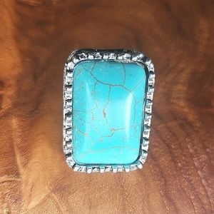SALE Awesome Turquoise Colored Boho or Western Ring